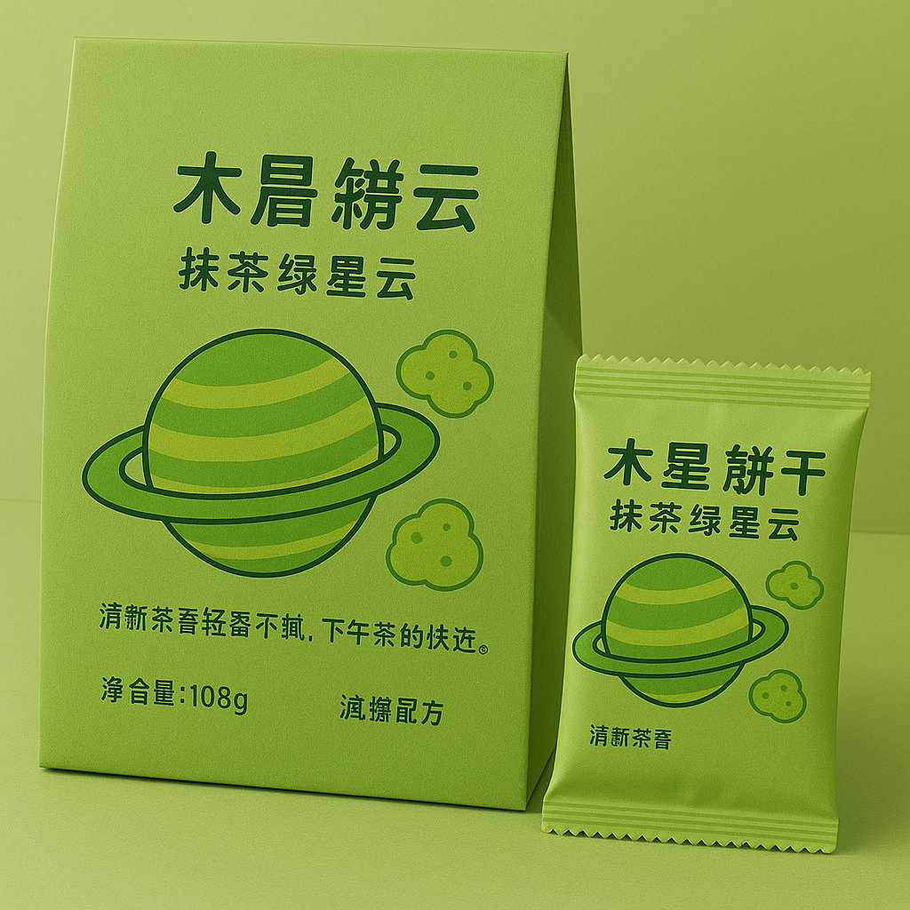 木星饼干 抹茶绿星云 清新茶香